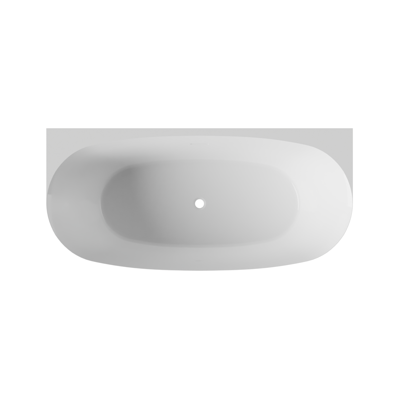 Luca Varess Sutilo ovaal halfvrijstaand bad 170 x 75cm acryl Hoogglans Wit