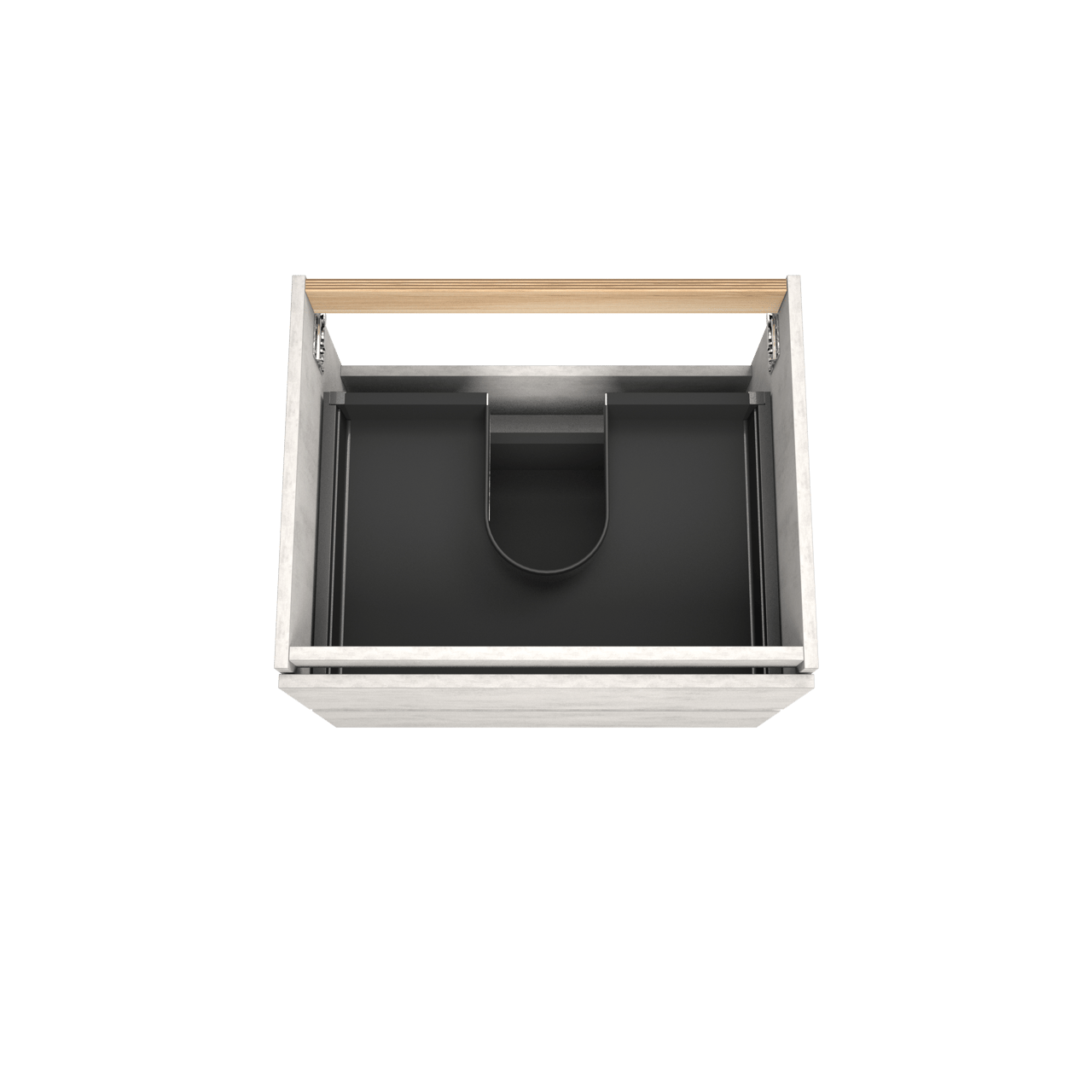 Balmani Lucida zwevende wastafelonderkast 67,5 x 55 cm beton zilvergrijs 2 lades