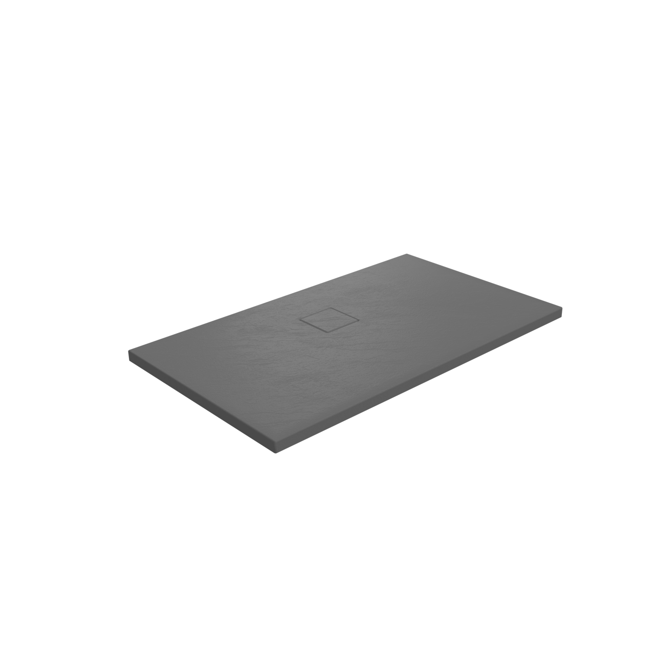 Linie Rumba receveur de douche 120 x 80 cm acrylique gris foncé texture ardoise