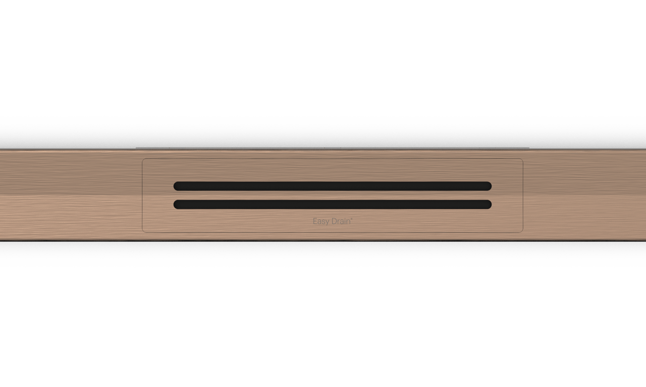 Easy Drain R-Line Clean Color rigole de douche 70cm Brushed Red Gold