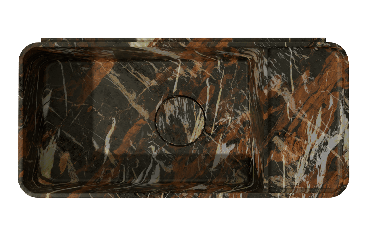 Balmani Riva handenwasser 45 x 22 cm Portoro Gold marmer