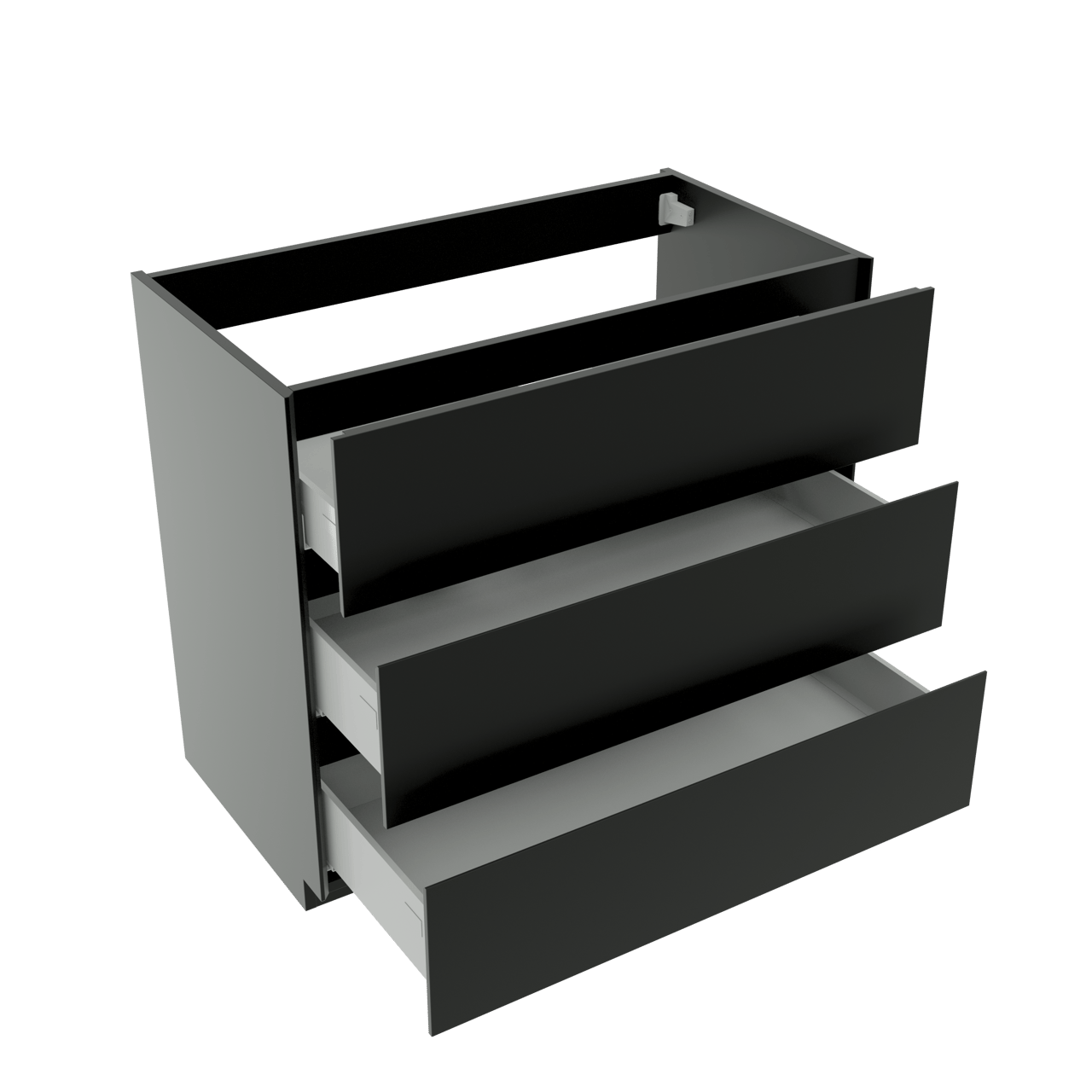 Storke Edge staande wastafelonderkast 95 x 52 cm Mat Zwart 3 lades