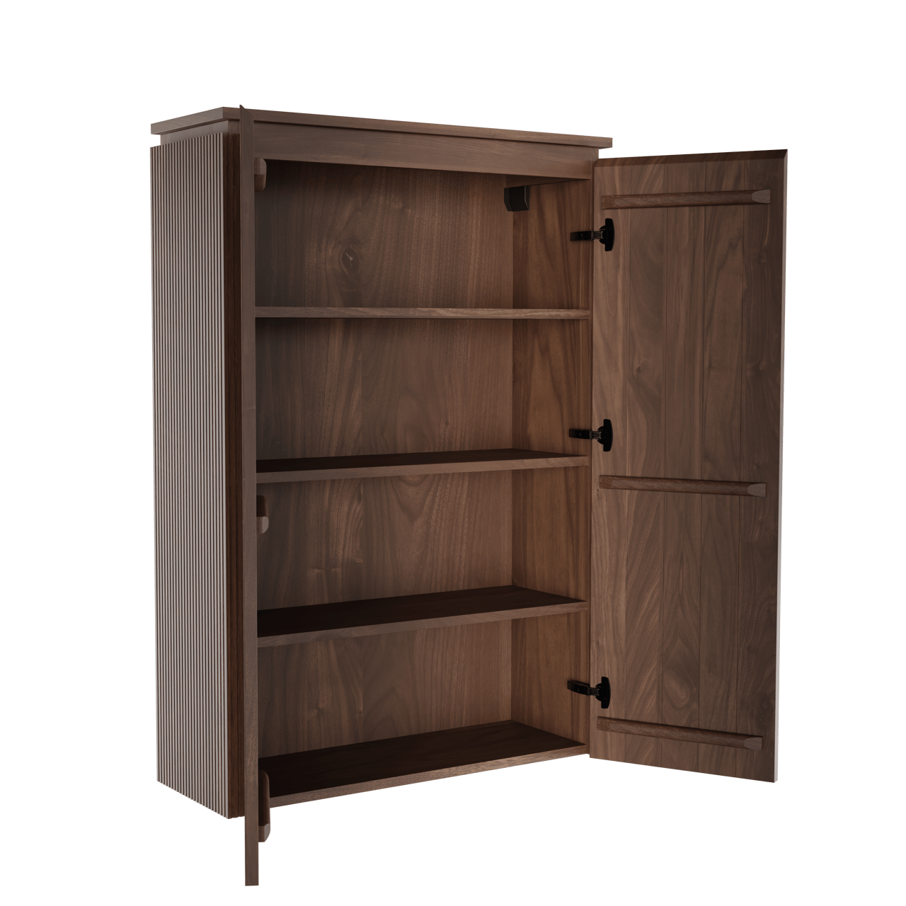 Balmani Eclips Ribs colonne salle de bains suspendu Noyer américain 90 x 32 x 130 cm Nervure sym. vert.