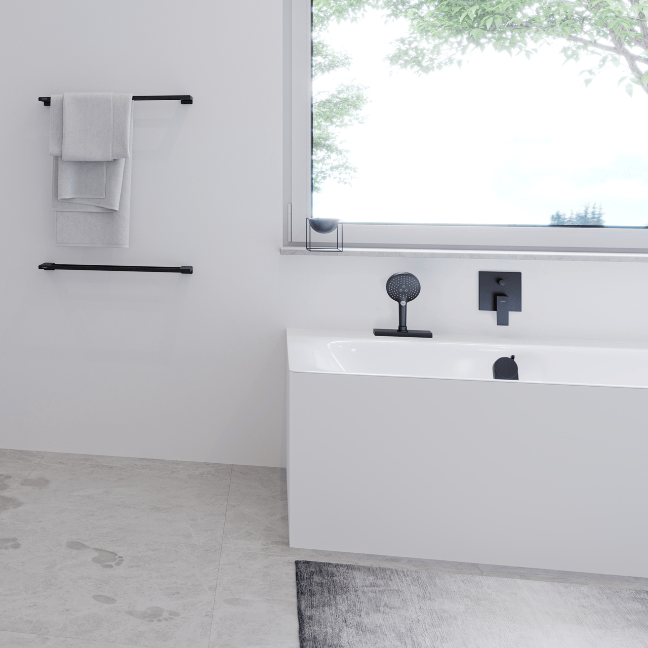 Hansgrohe Exafill garniture de remplissage, vidage et trop-plein baignoire Noir mat