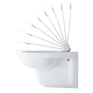 Duravit D-Code wc suspendu blanc brillant sans bride avec abattant de wc softclose