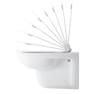 Duravit D-Code wc suspendu blanc brillant sans bride avec abattant de wc softclose
