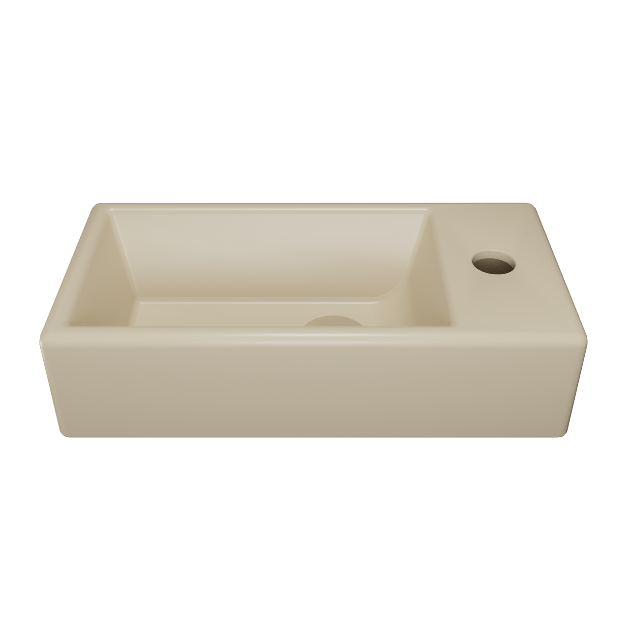 Luca Varess Cubic Handwaschbecken, Pergamon matt, Rechts, 40,5 x 20 cm