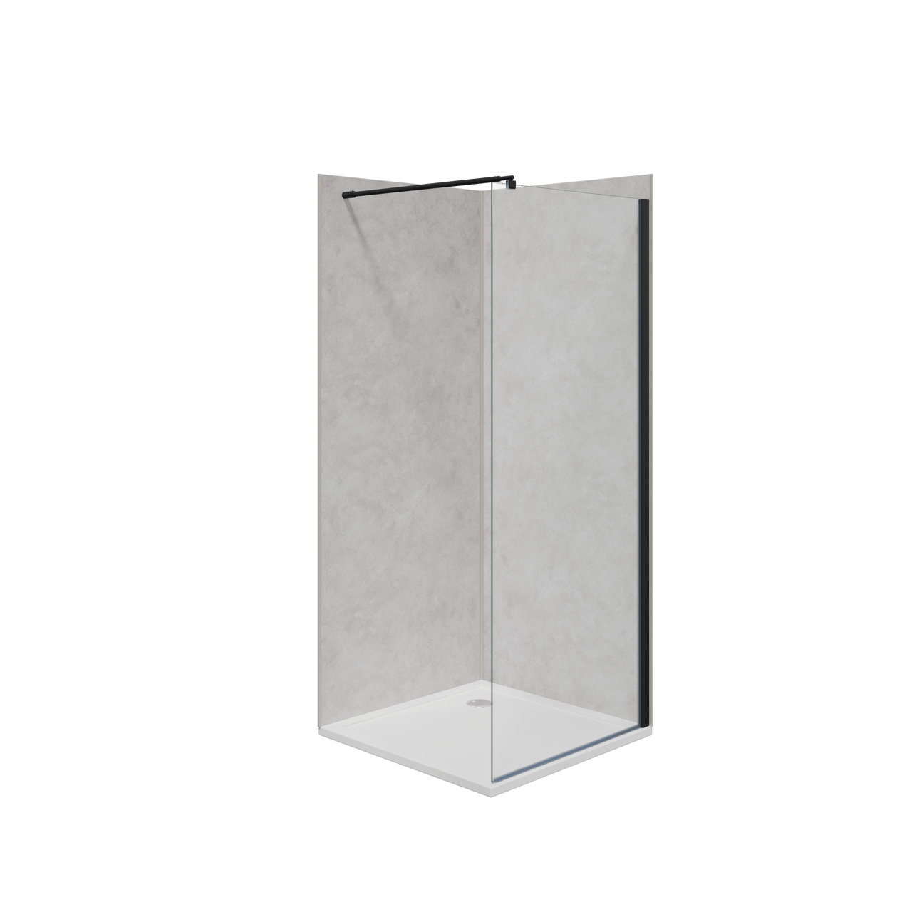 Linie Plato revêtement mural de douche 90 x 90 x 210 cm pvc beige mat Baltimore incl set profiles