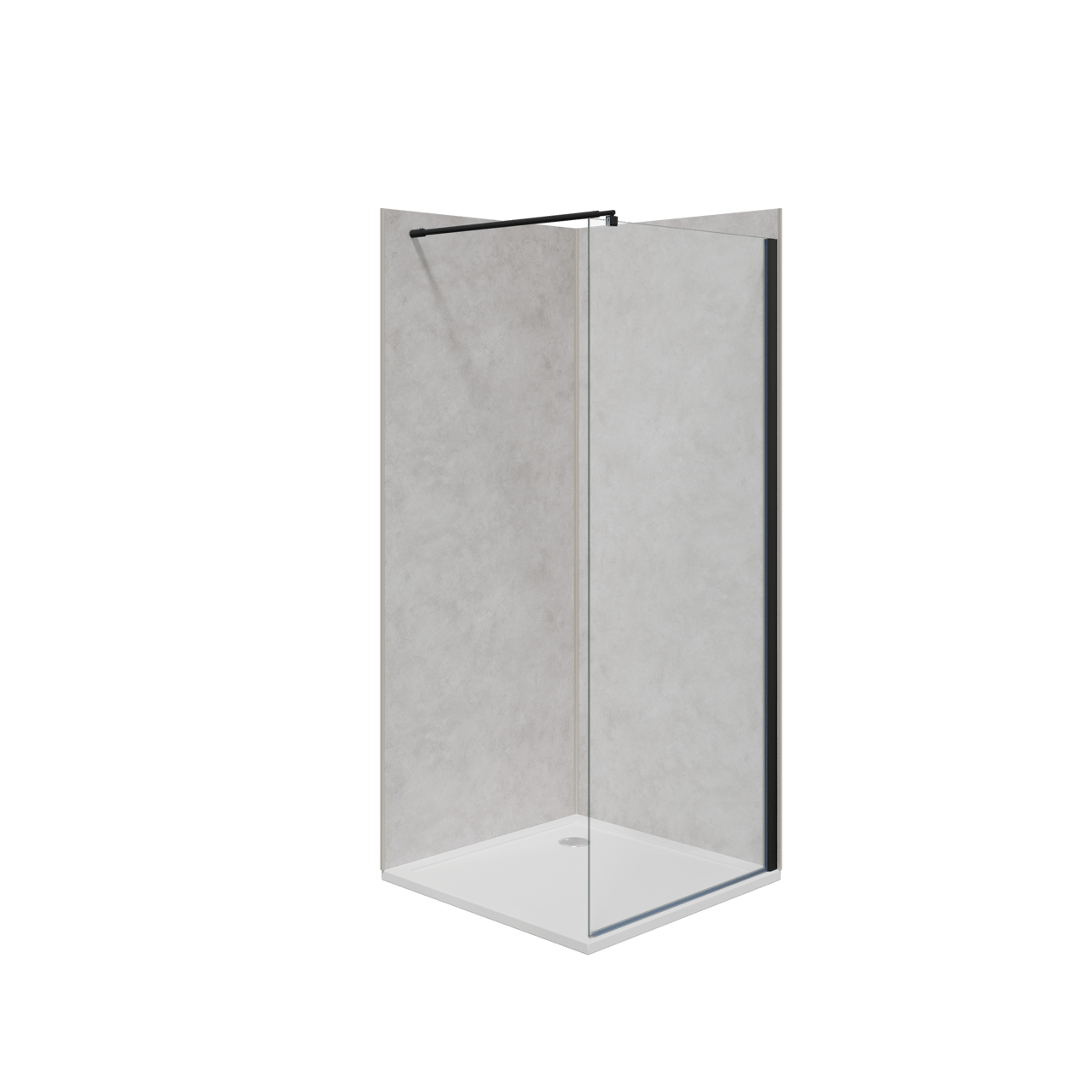 Linie Plato revêtement mural de douche 90 x 90 x 210 cm pvc beige mat Baltimore incl set profiles