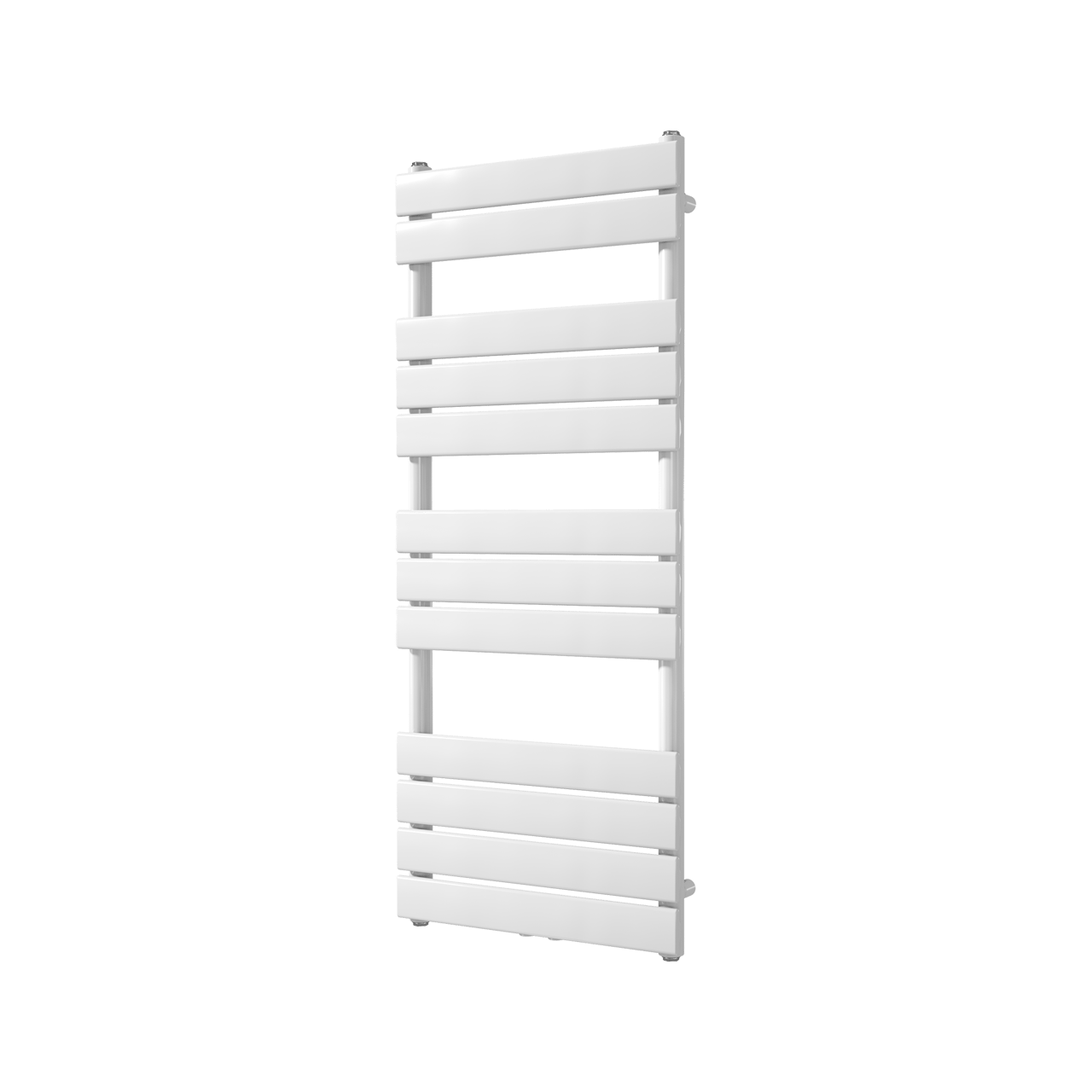 Vipera Vulcan Handtuchheizkörper: 50 x 120 cm, Zentralheizung, Weiß Glänzend, Seiten- & Mittelanschluss, 734W