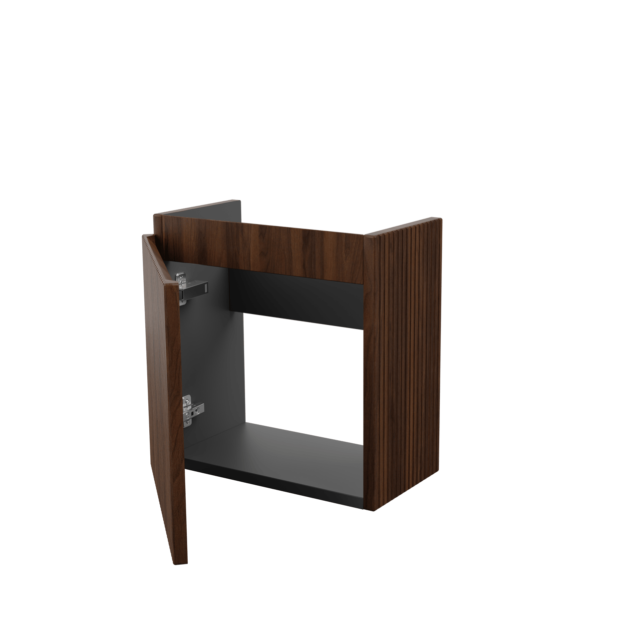 Storke Ribs meuble lave-mains suspendu 40 x 22 cm noyer