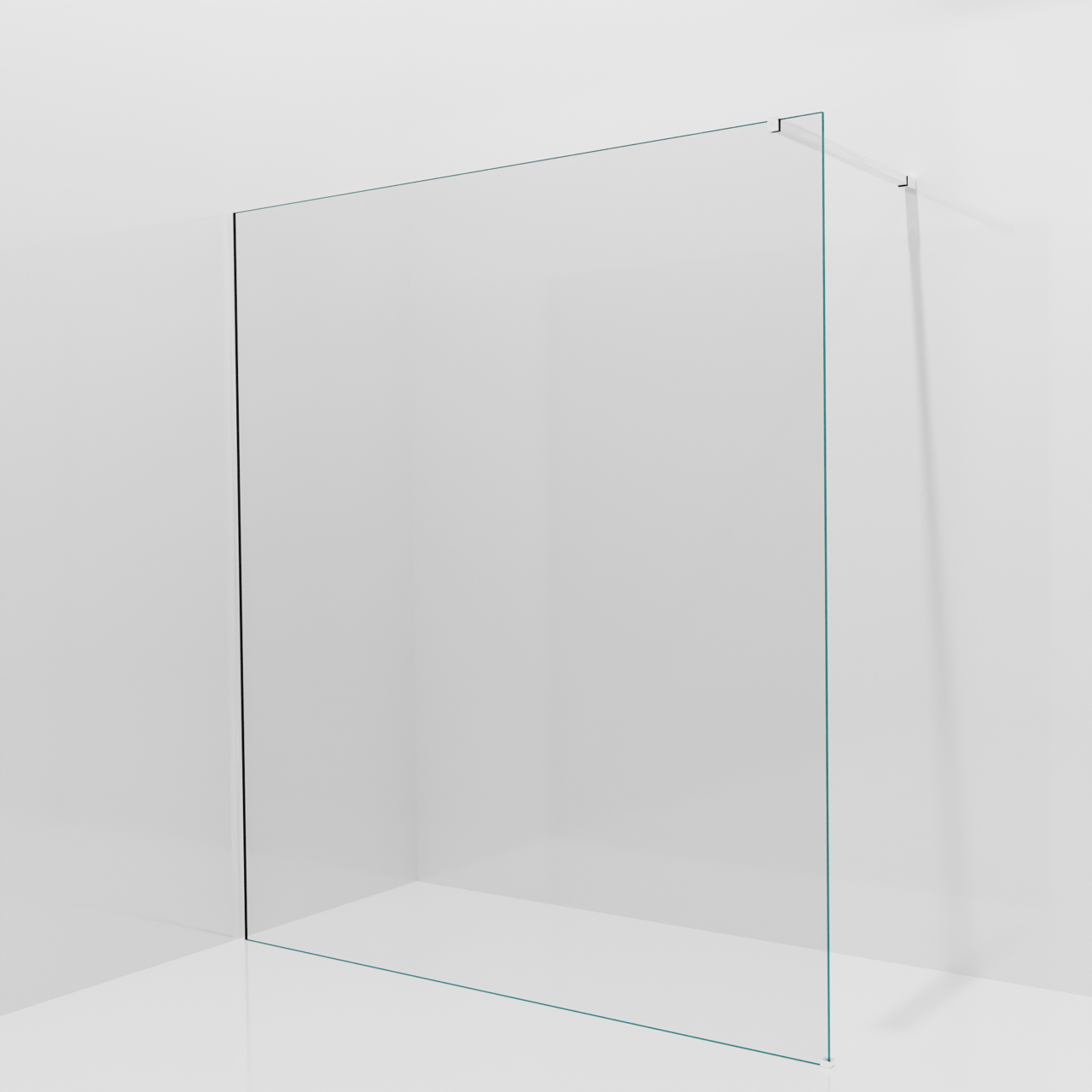 Balmani Modular Walk-In Dusche: 180 x 200 cm, Klarglas, Profil Chrom glänzend