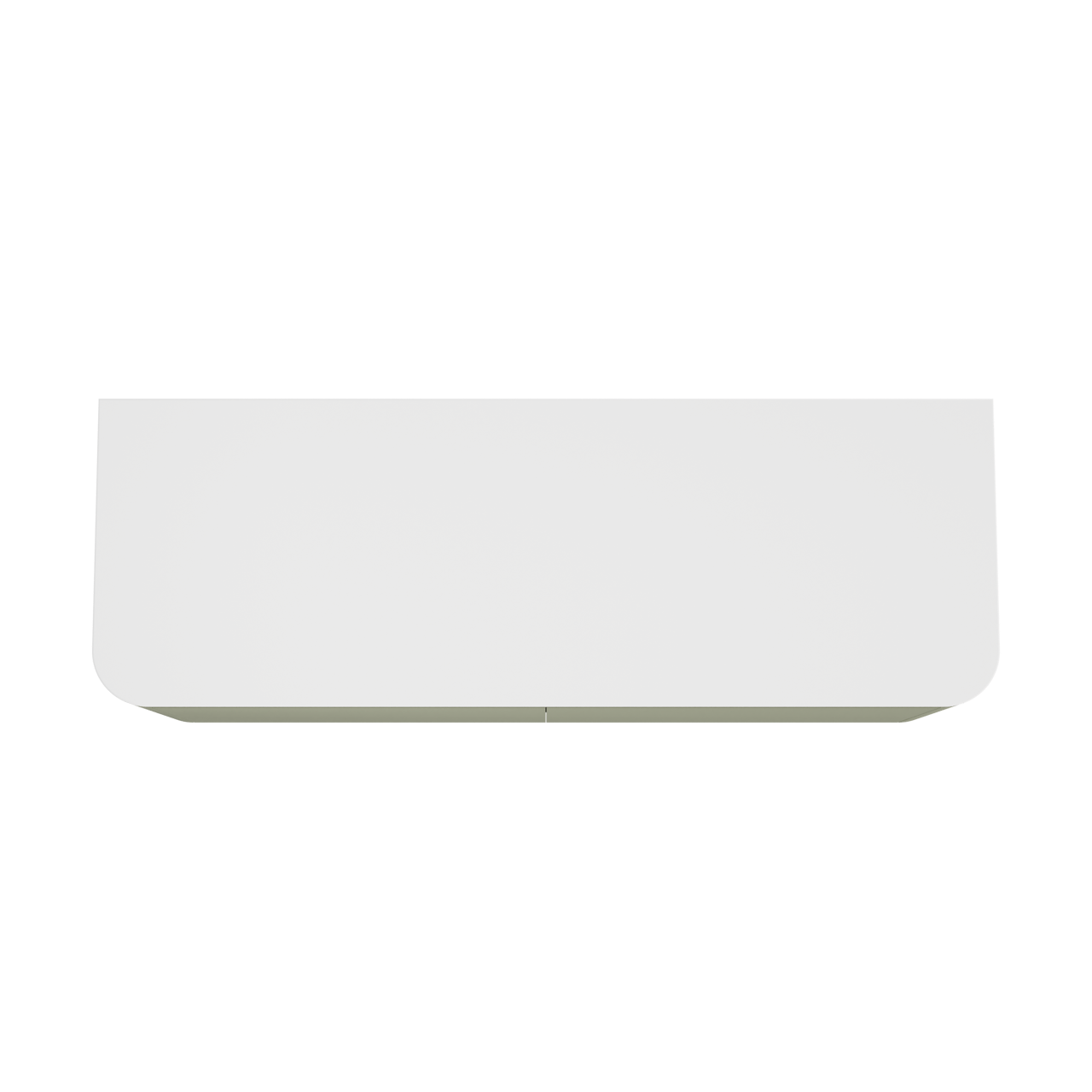 Balmani Moon zwevend badkamermeubel 160 x 55 cm saliegroen met Moon enkel of dubbel tablet in solid surface mat wit