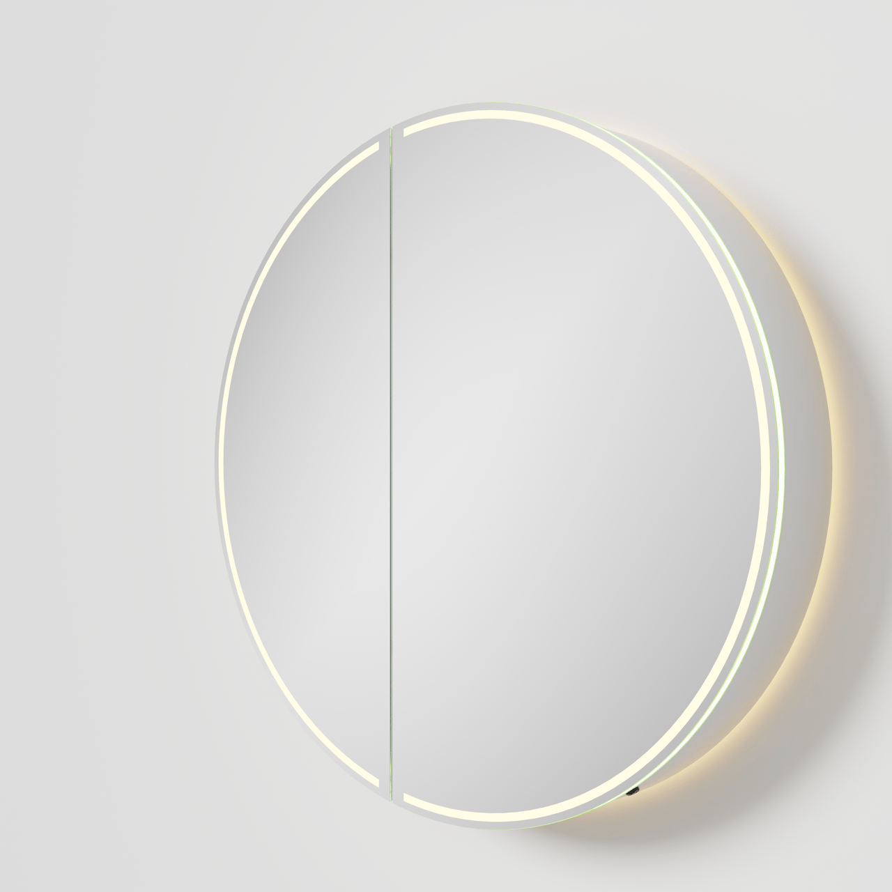 Balmani Mara armoire de toilette Rond lumineux et anti-buée Ø 90 cm blanc mat