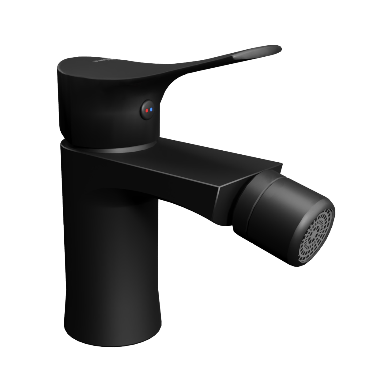 Luca Varess Calibro bidet suspendu et Verna élément d'encastrement pour bidet à poser avec Blaufoss Lima robinet noir mat et siphon