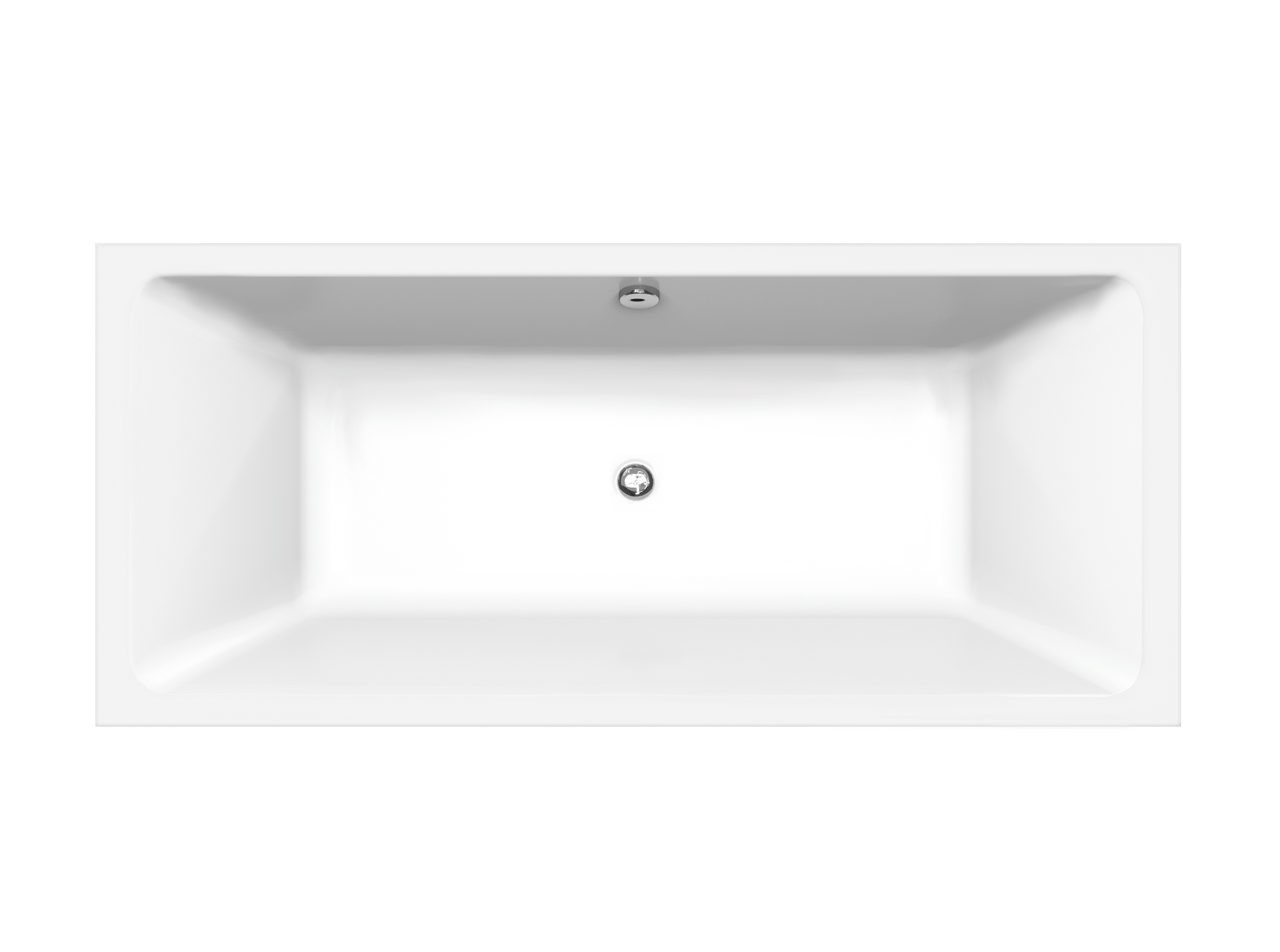 Luca Varess Sandrina tweepersoons inbouwbad 180 x 80 cm acryl mat wit
