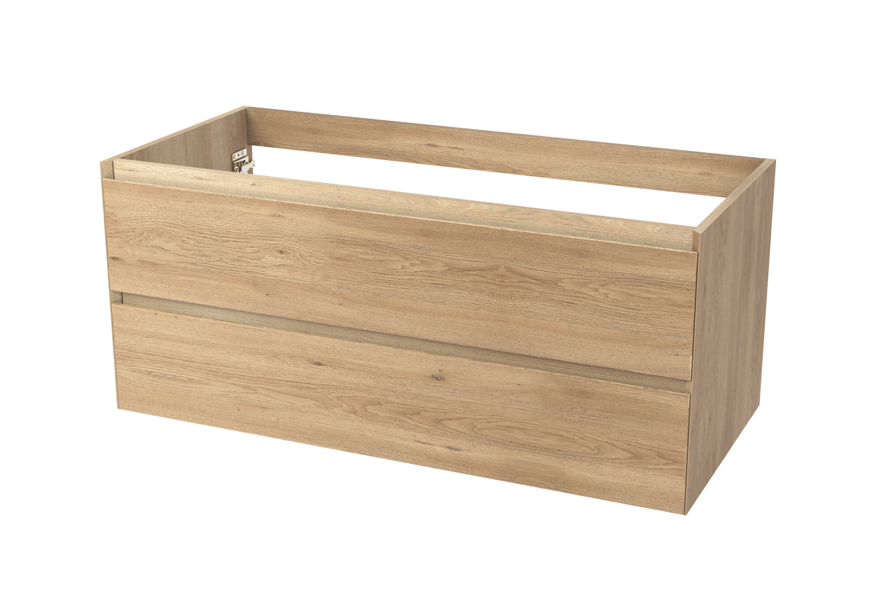 Balmani Mitra zwevende wastafelonderkast 120 x 55 cm natuur eik 2 lades