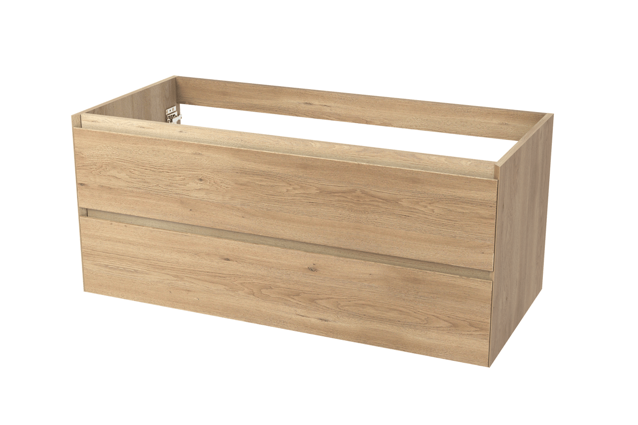 Balmani Mitra zwevende wastafelonderkast 120 x 55 cm naturel eiken 2 lades