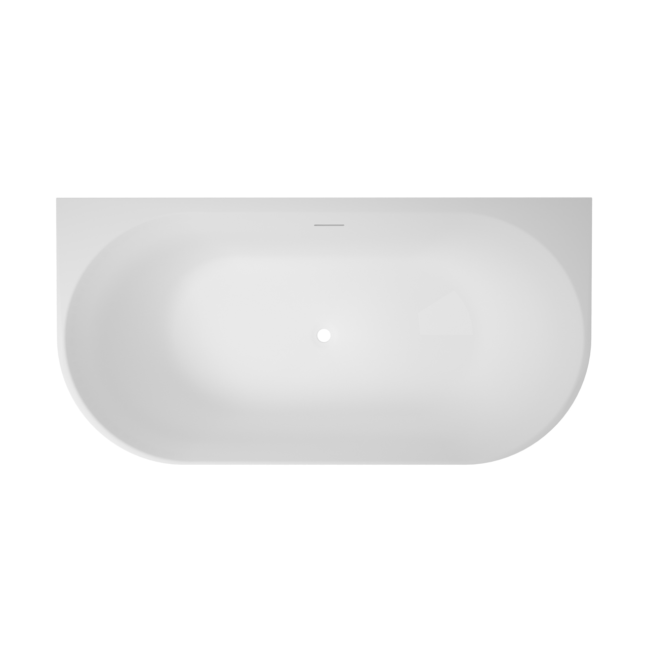 Luca Varess Otello tweepersoons halfvrijstaand bad 170 x 80 cm acryl Mat Zwart