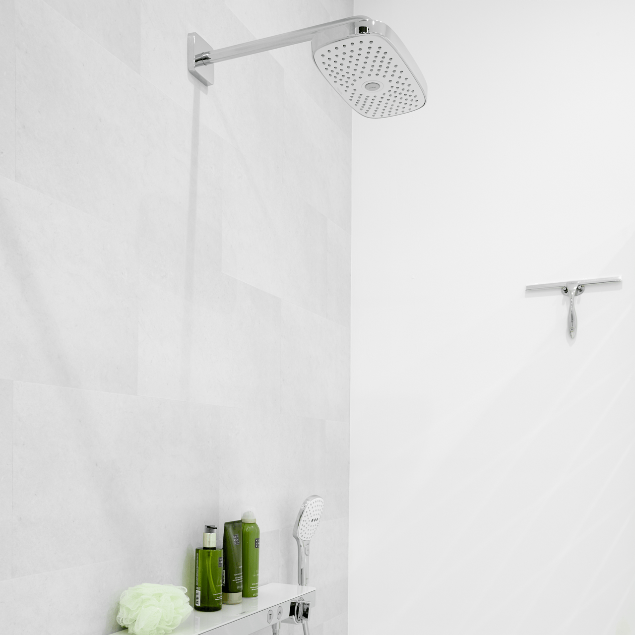 Hansgrohe Raindance Select E 300 tête de douche ronde avec support mural 30 cm Chrome Brillant
