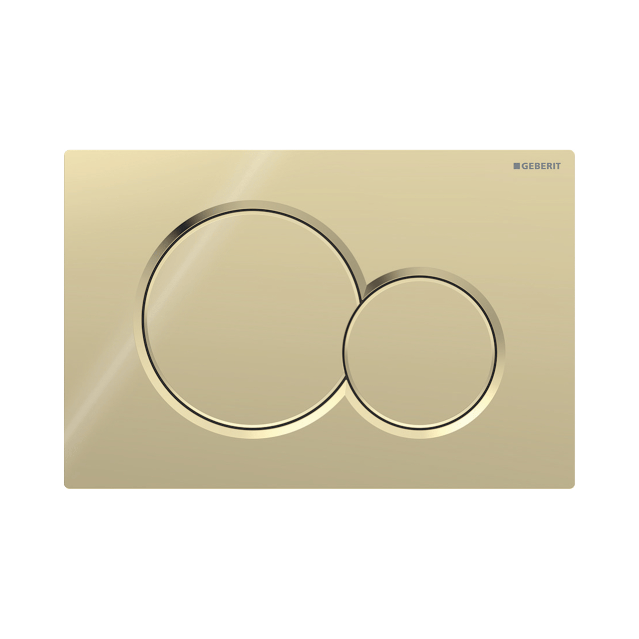 Sigma01 Betätigungsplatte, rund, Messing glänzend für Sigma UP320 und UP720 Einbauspülkasten