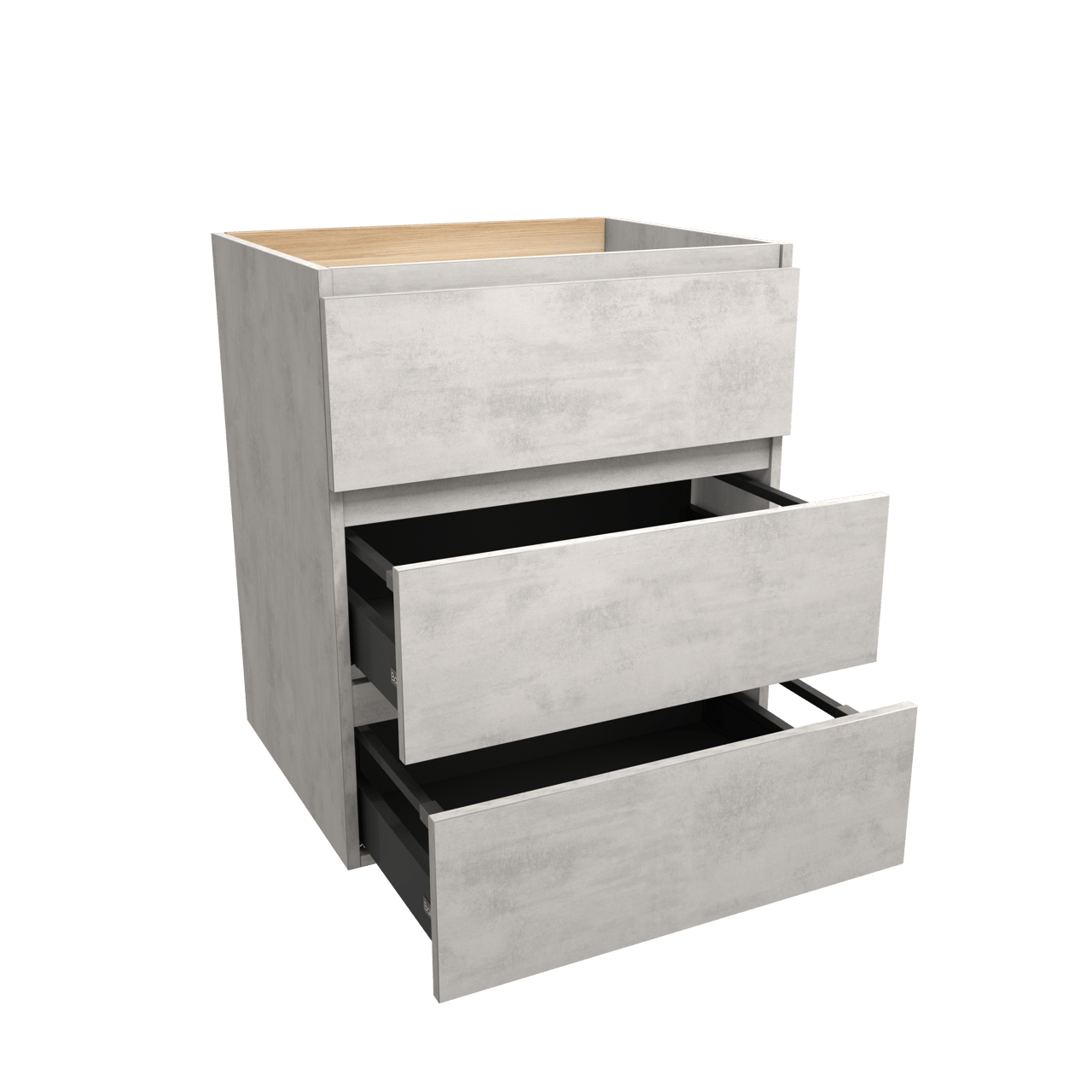 Balmani Lucida staande wastafelonderkast 67,5 x 55 cm beton zilvergrijs 3 lades