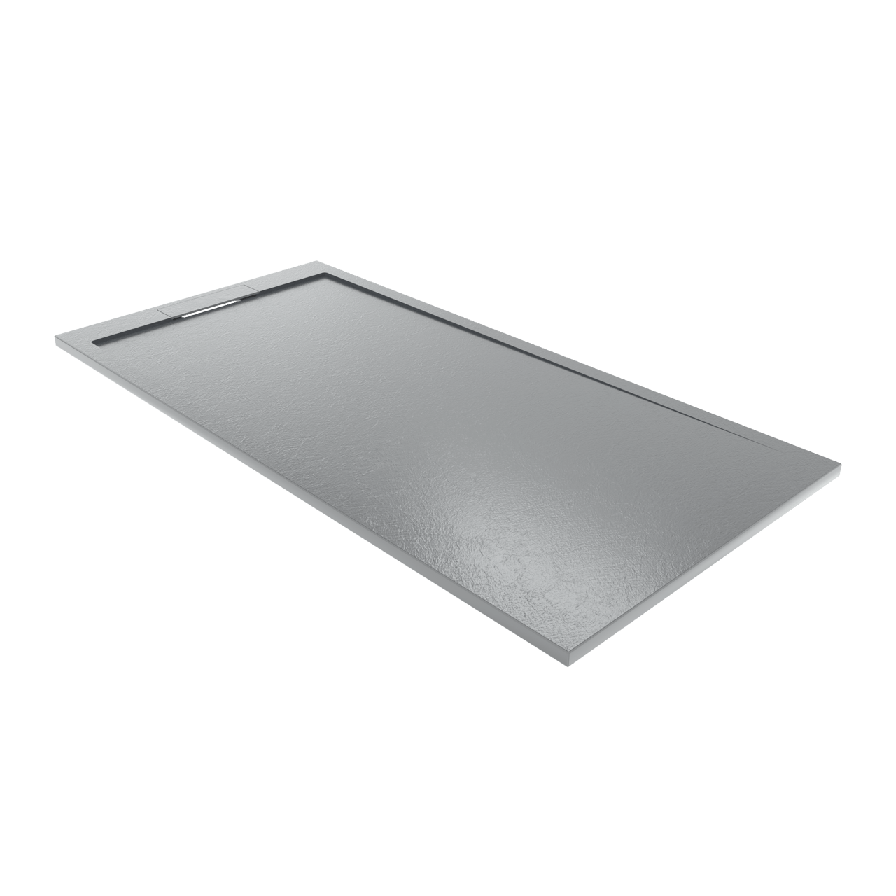 Balmani Indus receveur de douche 180 x 90 cm marbre composite gris foncé texture ardoise