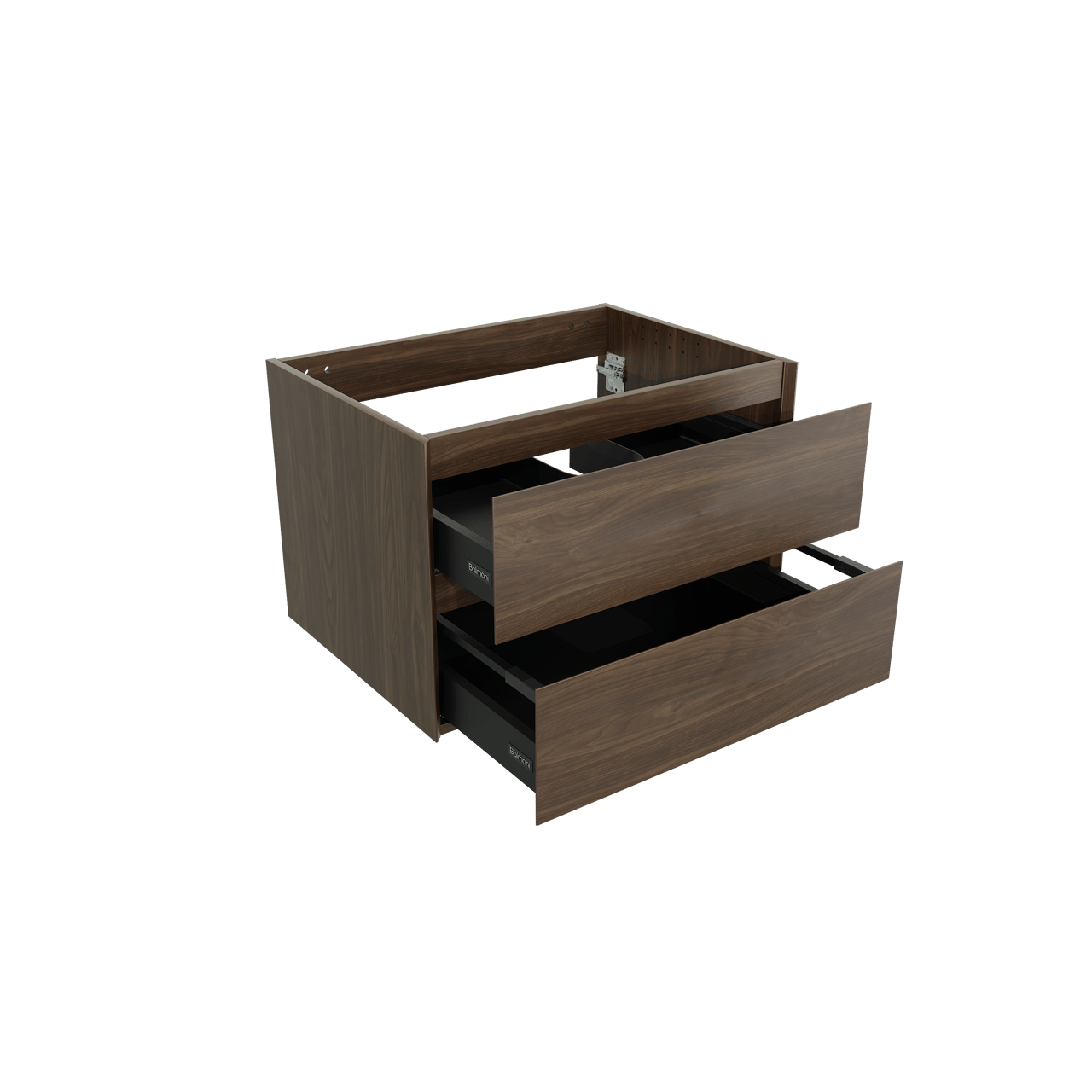 Balmani Mitra meuble sous-vasque suspendu 75 x 55 cm noyer américain 2 tiroirs