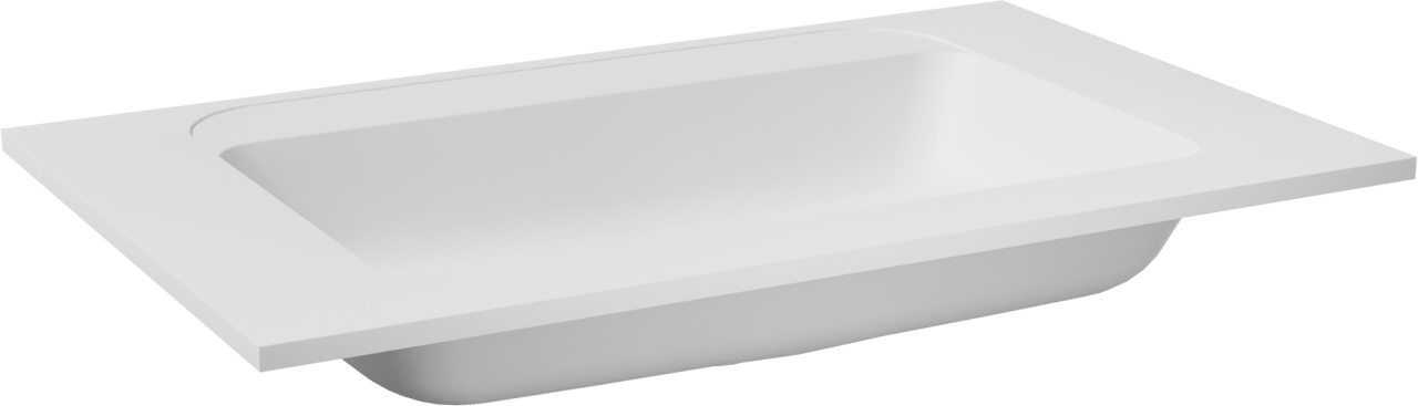 Balmani Tablo Strada plan simple Marbre composite blanc (mat) 90 x 55 cm