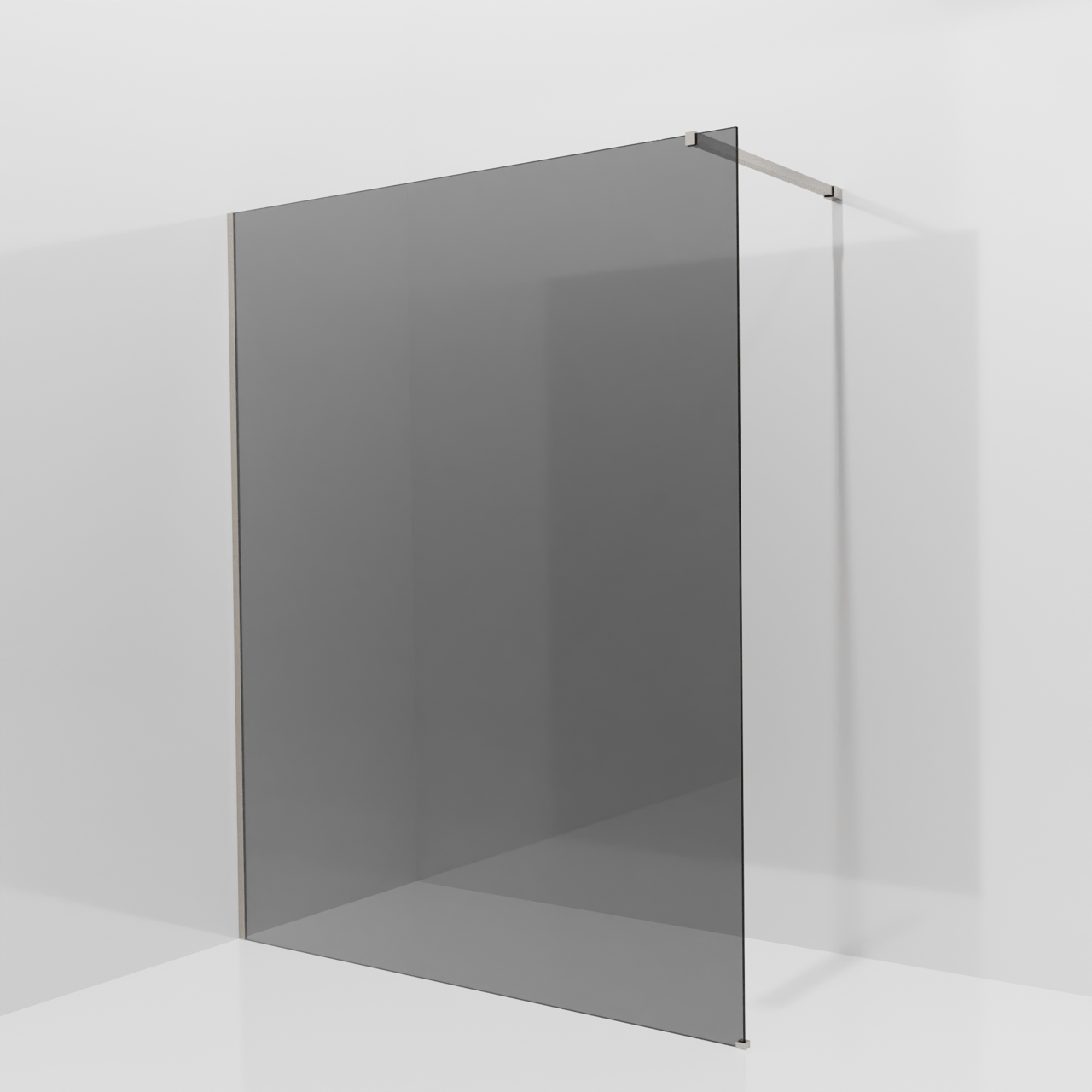 Balmani Modular inloopdouche: 160 x 200 cm, Rookglas met coating, Brushed CoolMetal profielen