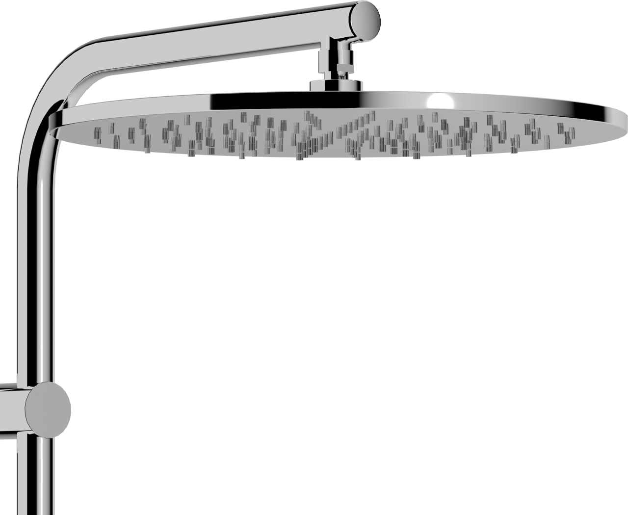 Blaufoss Round 300 mengkraan regendoucheset Glanzend Chroom