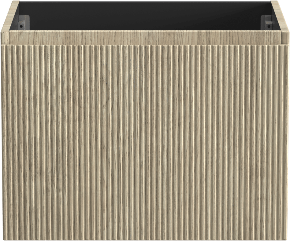 Storke Ribs zwevend wastafelonderkast 65 x 52 cm ruw eiken 2 lades