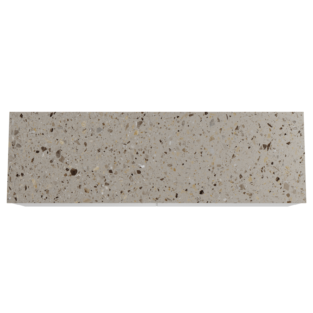 Balmani Mitra meuble salle de bains suspendu 180 x 55 cm blanc mat avec Stretto tablette simple ou double en terrazzo greige terrazzo