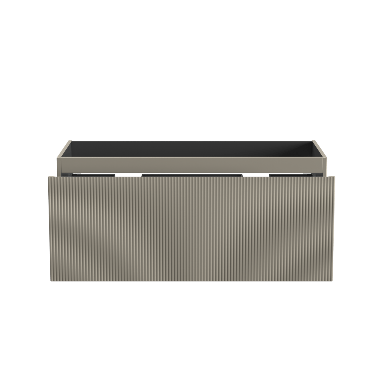 Storke Ribs zwevende wastafelonderkast 120 x 52 cm zijdegrijs 2 lades