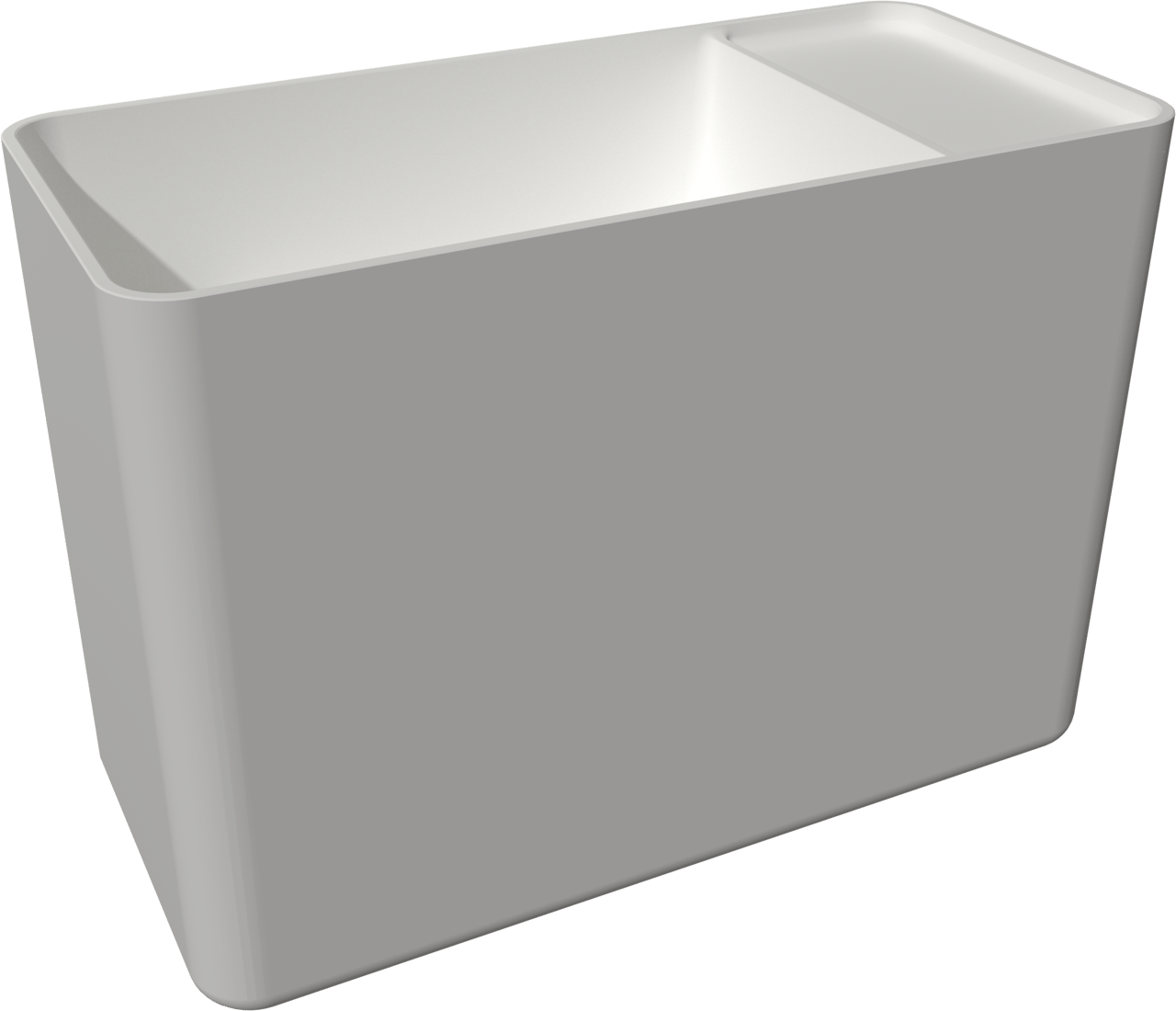 Balmani Riva Handwaschbecken: Solid Surface, Weiß Matt 45 x 22 cm