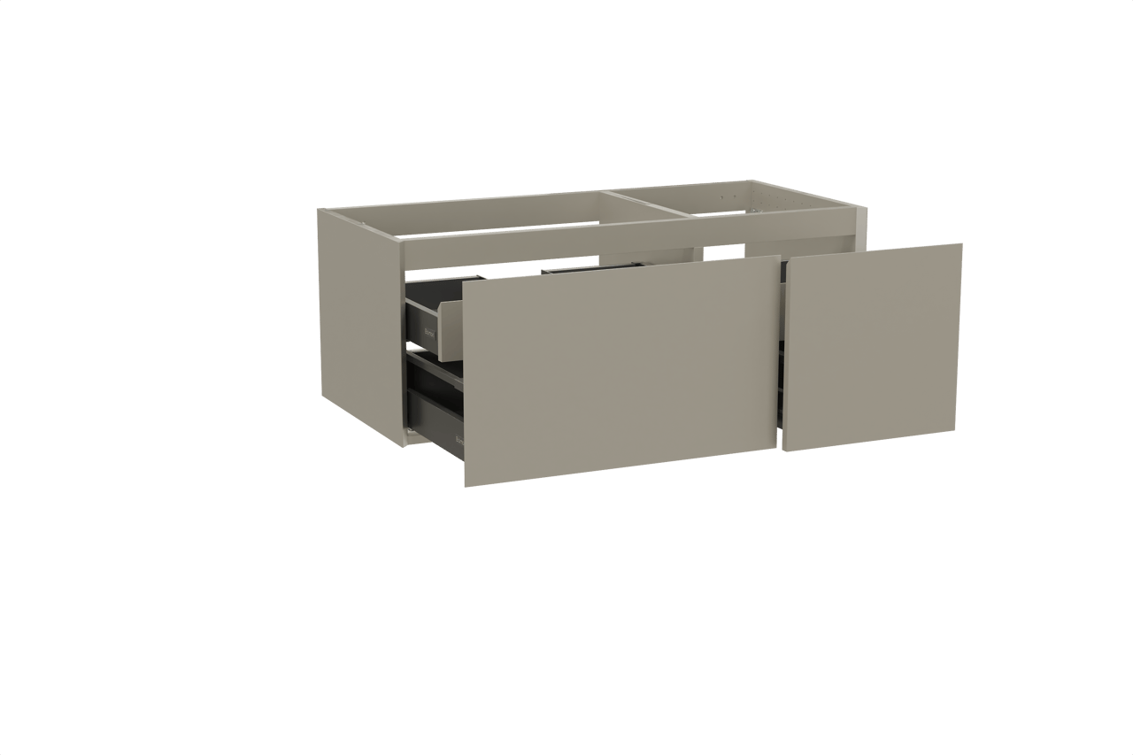 Balmani Idra zwevende wastafelonderkast 120 x 55 cm asymmetrisch links steengrijs 4 lades