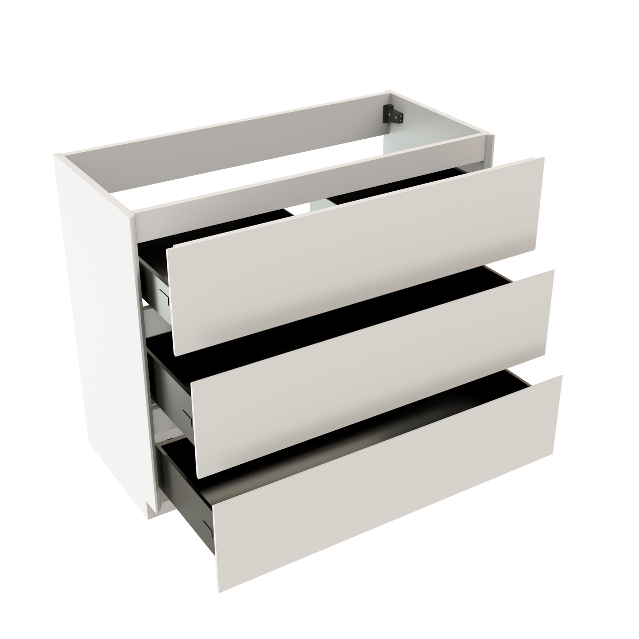 Storke Edge staande wastafelonderkast 100 x 46 cm mat wit 3 lades