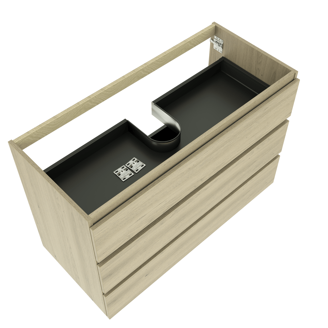 Balmani Lucida staande wastafelonderkast 120 x 55 cm verweerd eiken 3 lades