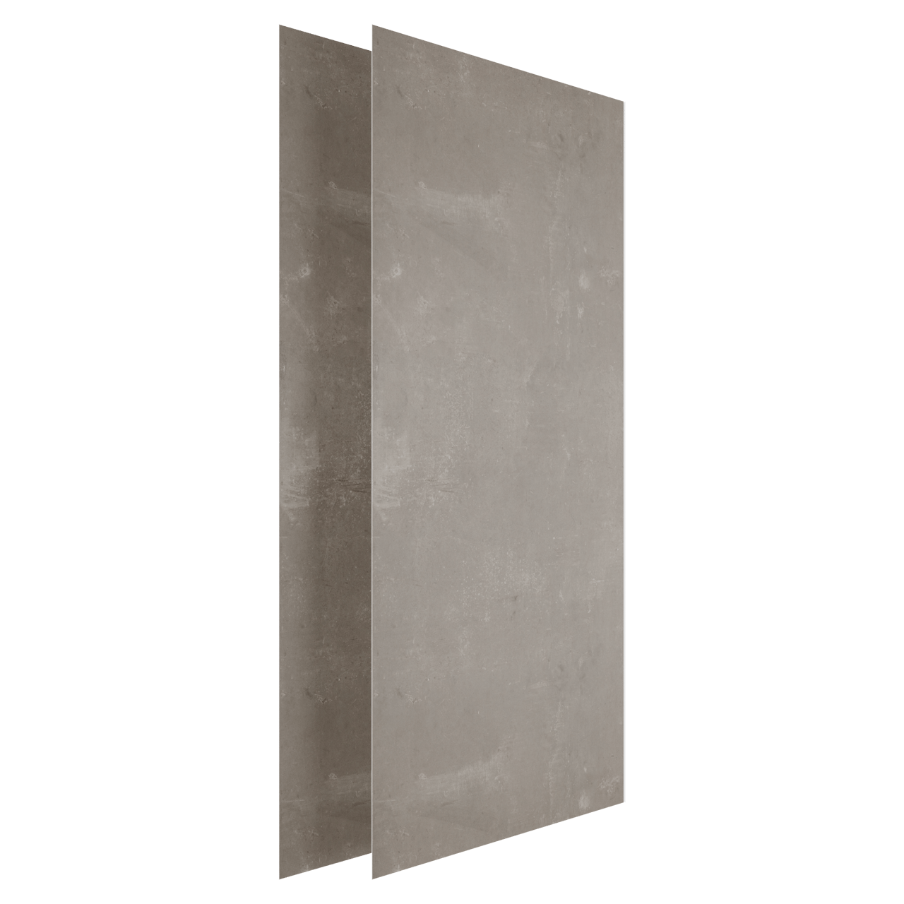 Luca Varess Groovy Duschrückwand Set 2 x 120x260 cm, SPC, Pemba Warm Grey