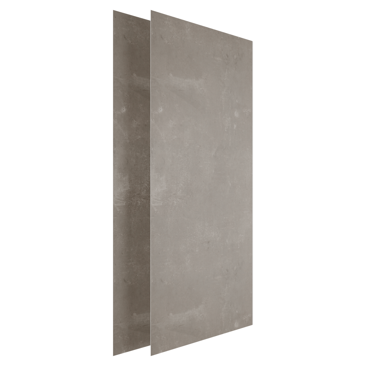 Luca Varess Groovy Duschrückwand Set 2 x 120x260 cm, SPC, Pemba Warm Grey