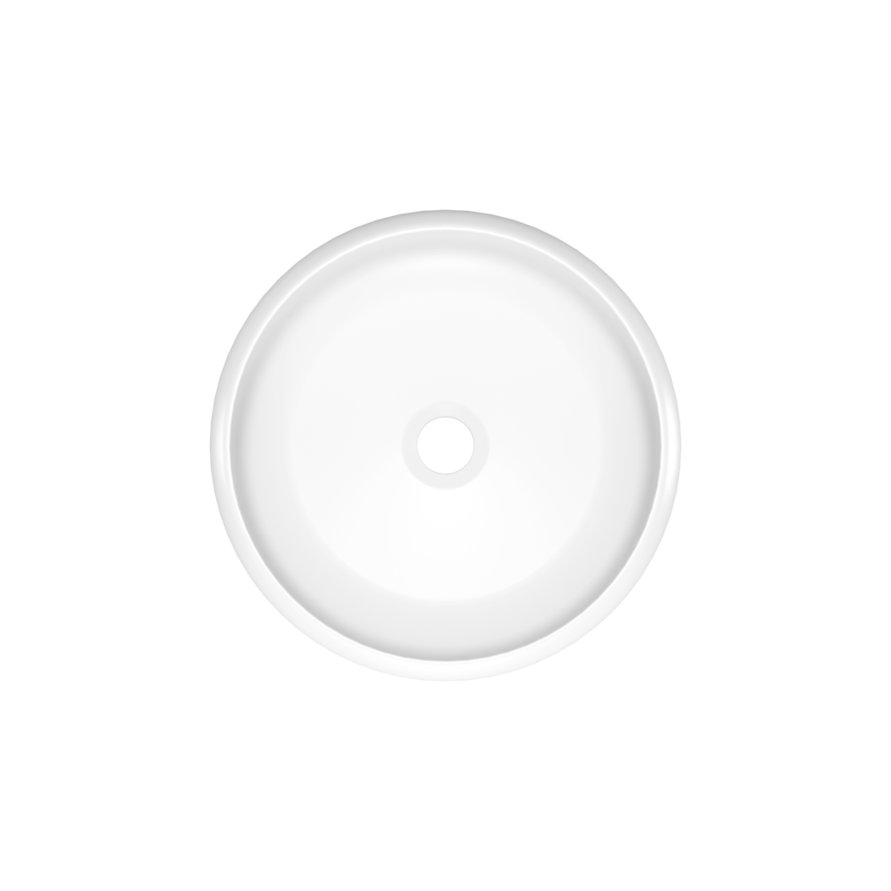 Luca Varess Vita Aufsatzwaschbecken: Weiß matte Keramik, rund, Ø 36 cm