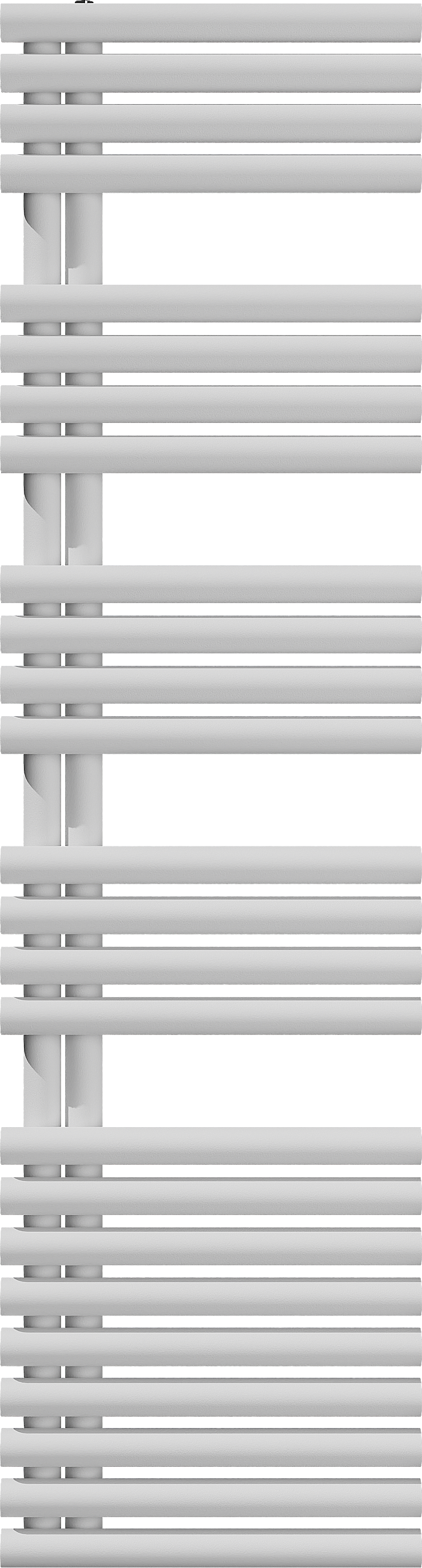 Vipera Avila enkele handdoekradiator 50 x 187 cm centrale verwarming mat wit middenaansluiting 1204W