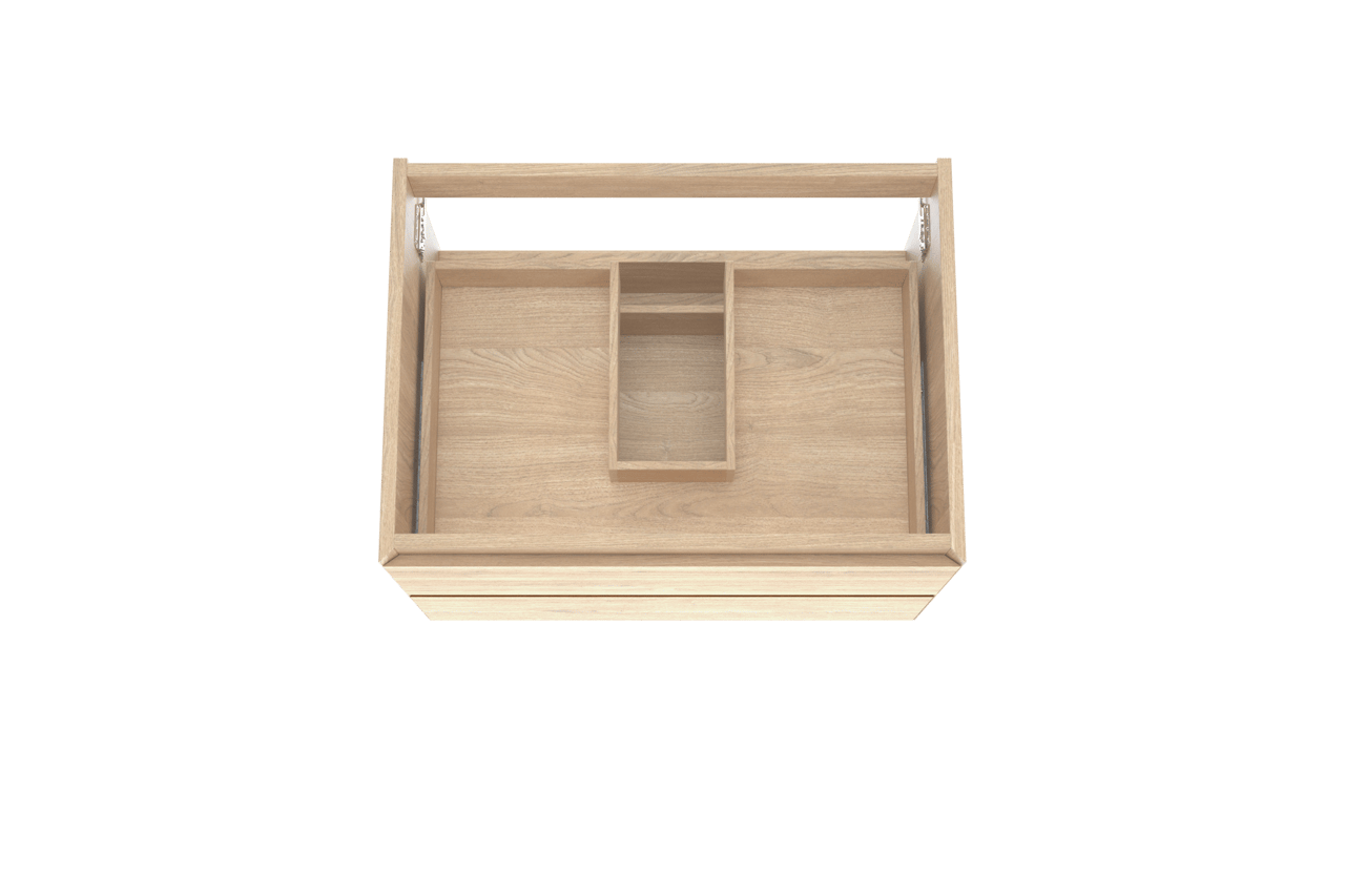 Balmani Mitra zwevende wastafelonderkast 75 x 55 cm fineer naturel eiken 2 lades