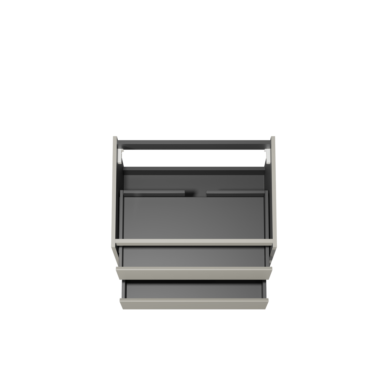 Storke Seda zwevende wastafelonderkast 75 x 52 cm zijdegrijs 2 lades