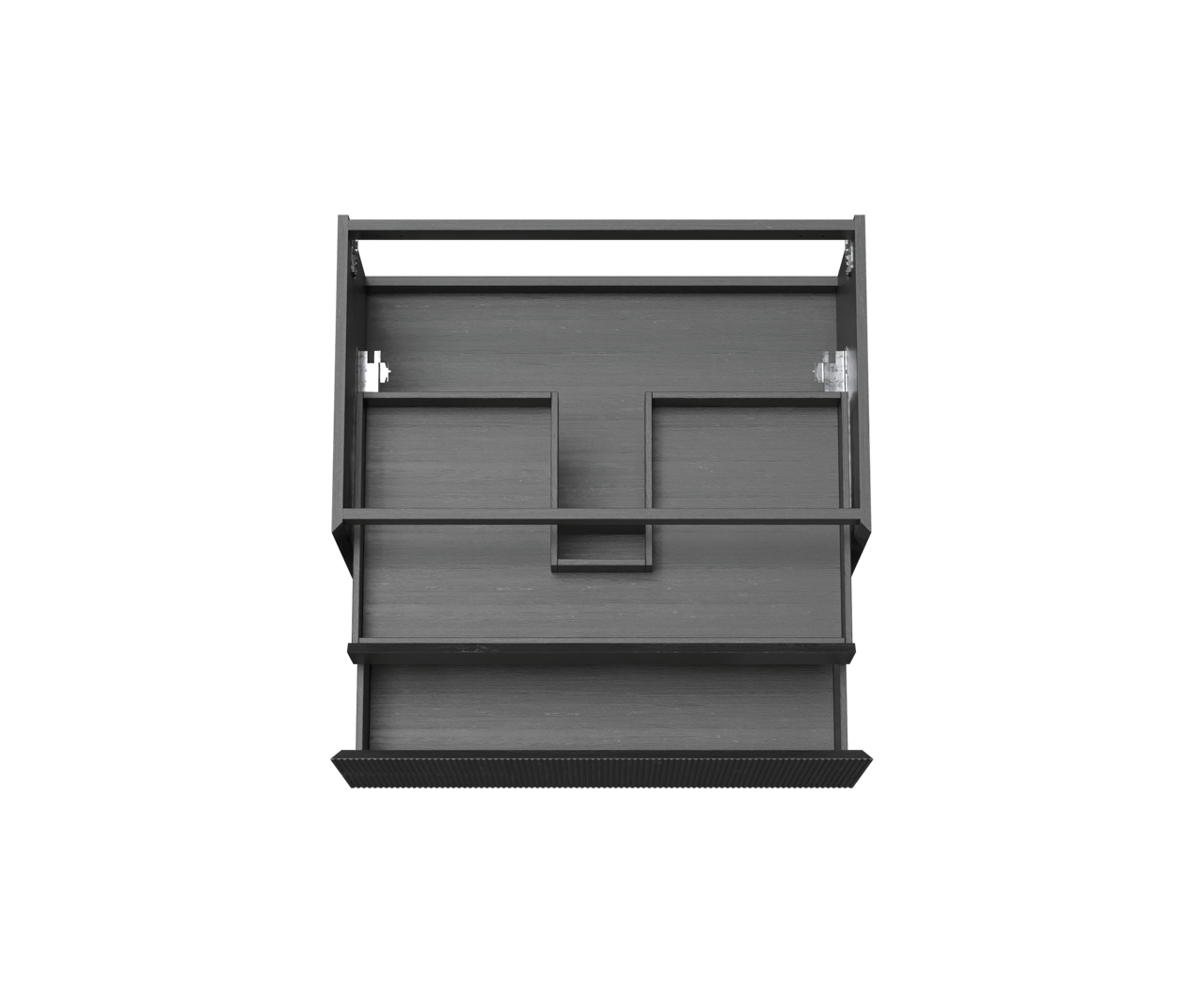 Balmani Fila zwevende wastafelonderkast 90 x 55 cm fineer zwart eiken 2 lades