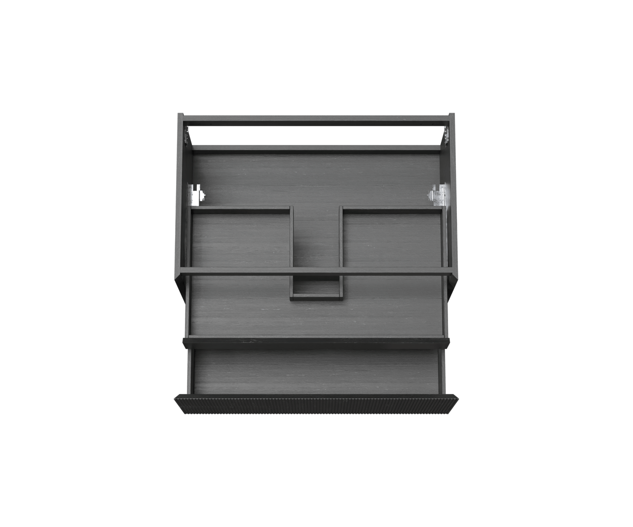 Balmani Fila zwevende wastafelonderkast 90 x 55 cm fineer zwarte eik 2 lades