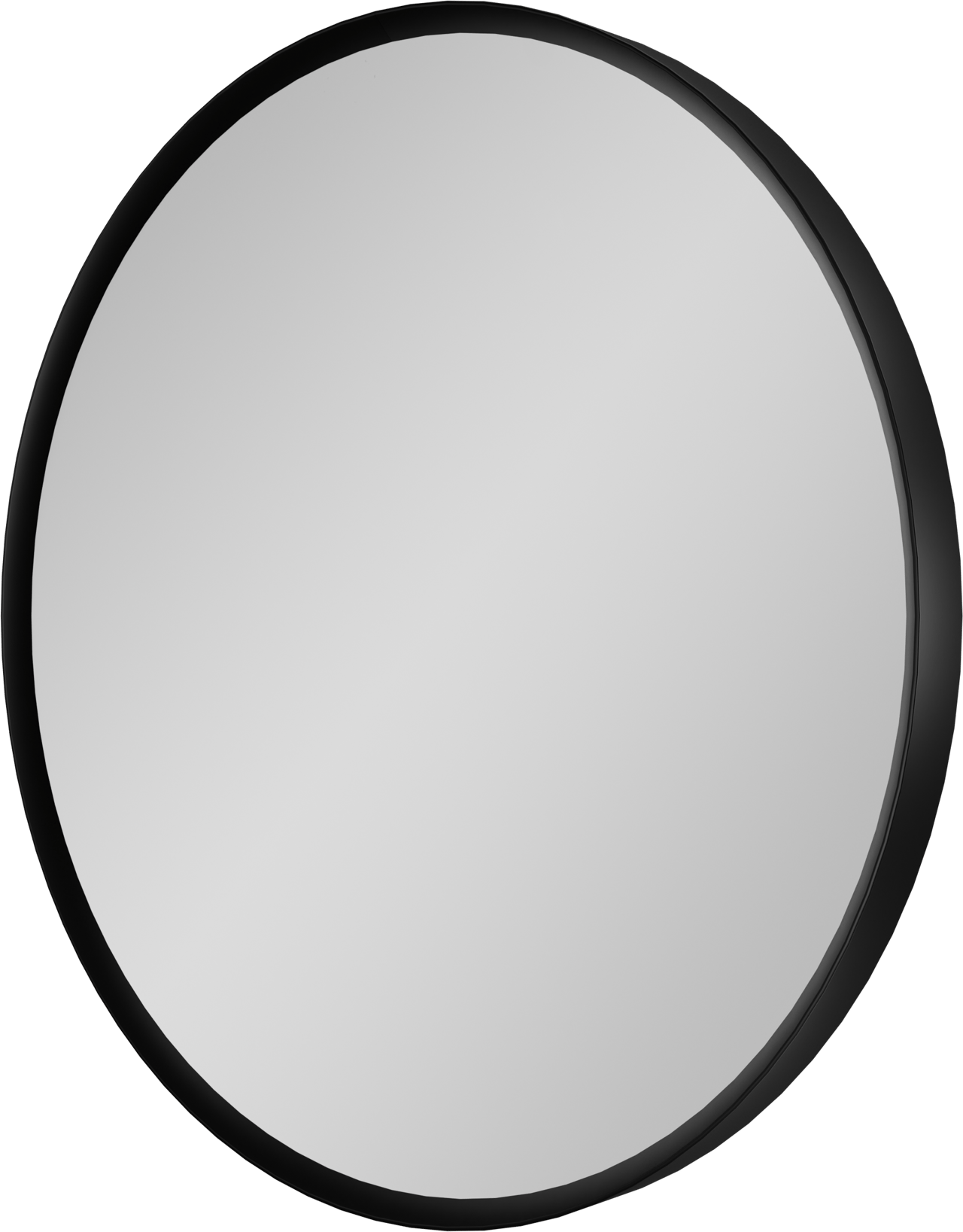 Balmani Auro Gäste-WC Spiegel: Rund, Schwarz matt, Ø 35 cm