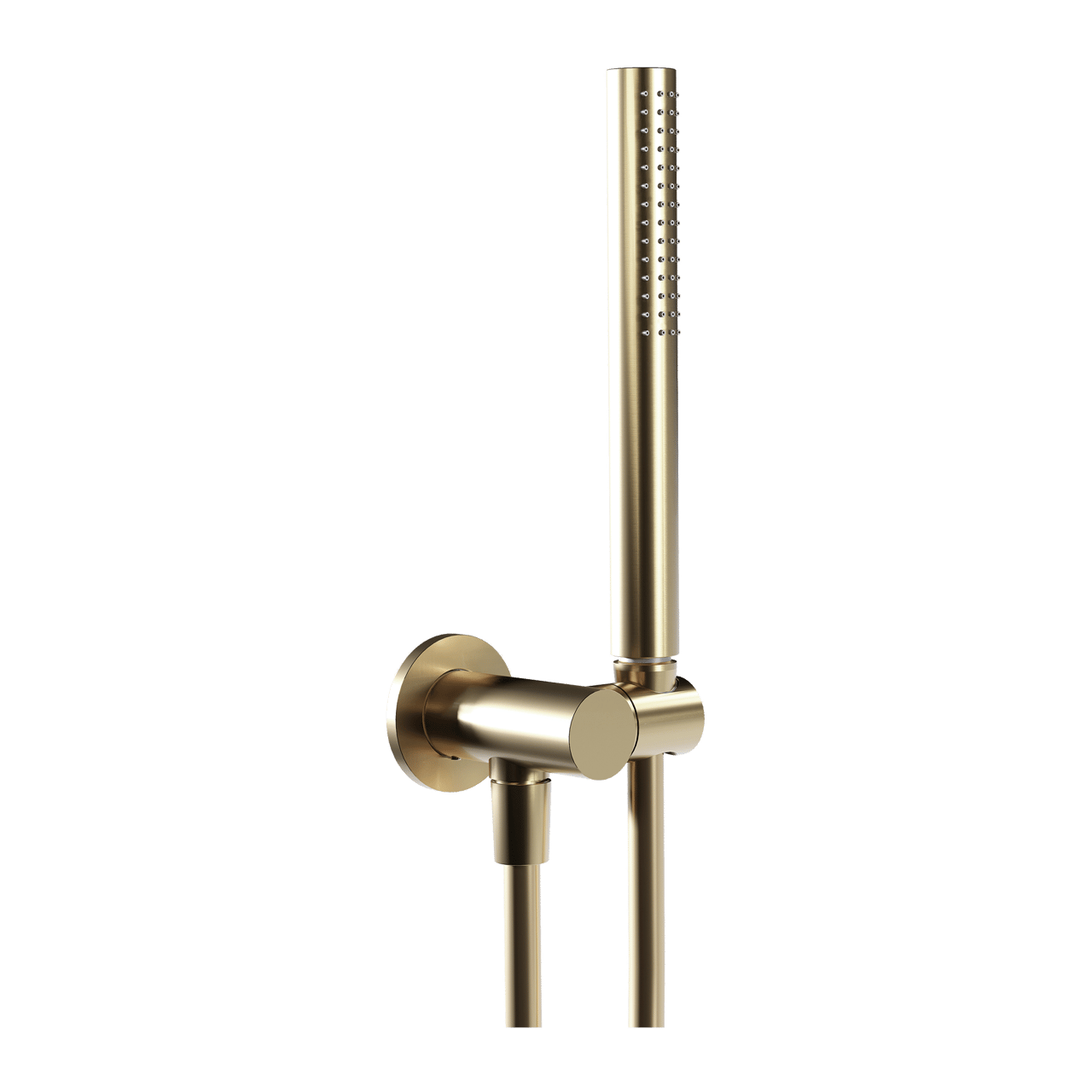 Blaufoss Round Handbrause-Set: 1jet, Brushed Champagne Gold