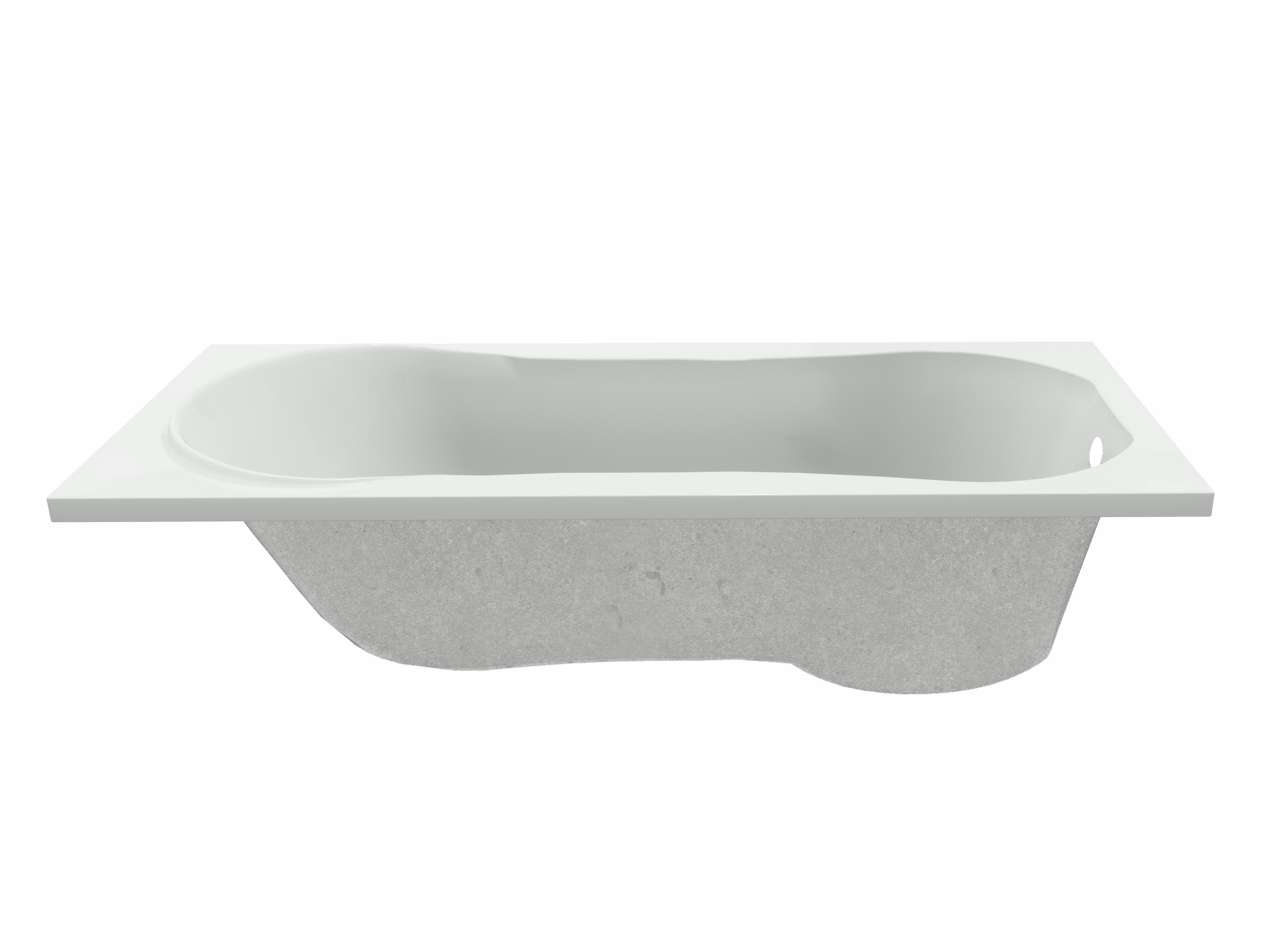 Luca Varess Trasime baignoire encastrable simple 170 x 75 cm acrylique blanc mat