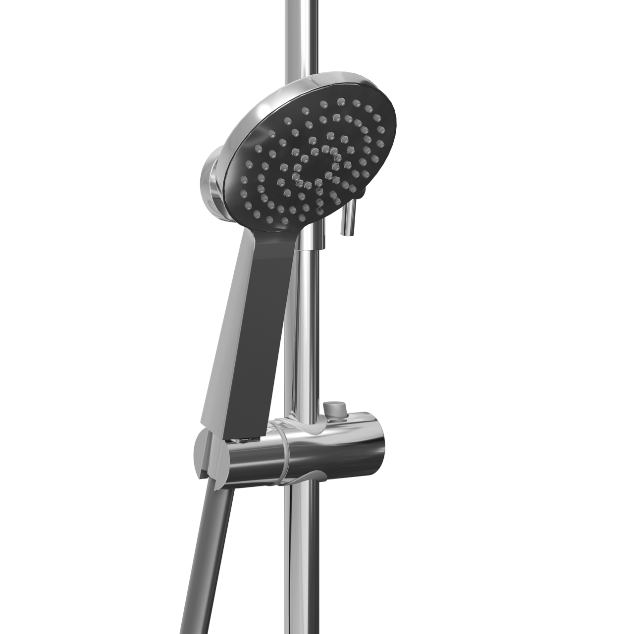 SanyOne Minerva colonne de douche de pluie robinet thermostatique Chrome Brillant